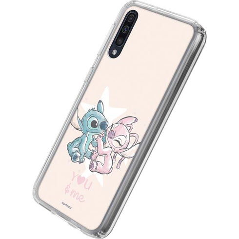Disney Lilo and Stitch Stitch and Angel Galaxy A50 Clear Case